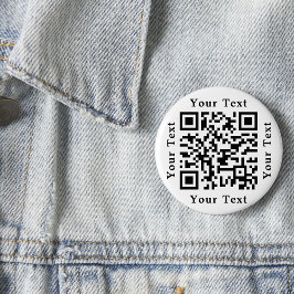 Bóton Redondo 5.08cm Criar URL de site de código QR simples ou pagar co