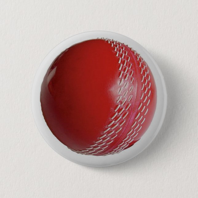 Bóton Redondo 5.08cm Cricket Ball Red Personalize Com Seu Nome (Frente)