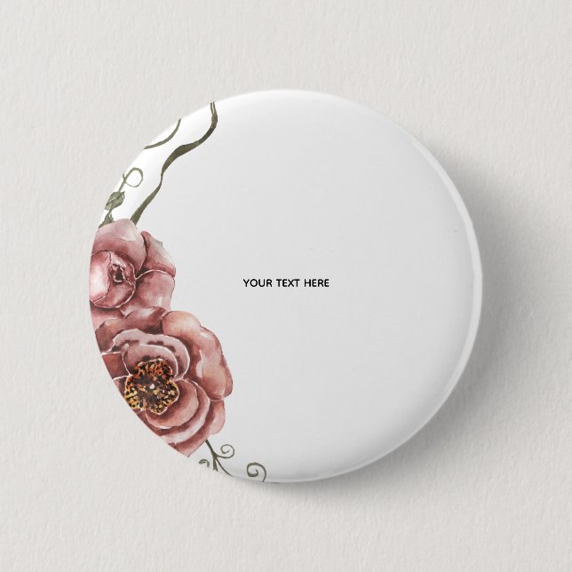 Bóton Redondo 5.08cm Crie o seu próprio floral  (Frente)