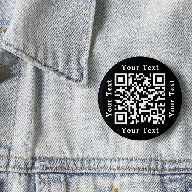 Bóton Redondo 5.08cm Crie Seu Próprio Código QR de Site de Negócios Per (Create Your Own Custom Business Website QR Code Button)