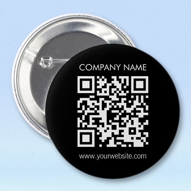 Bóton Redondo 5.08cm Crie um código QR instantaneamente Design simples  (Criador carregado)