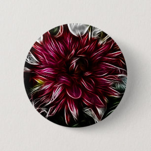 Bóton Redondo 5.08cm Crimson Flower