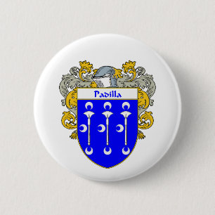 Bóton Redondo 5.08cm Crista da brasão/família de Padilla (envolvida)