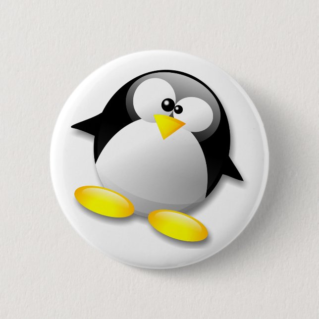 BÓTON REDONDO 5.08CM CRISTAL DE LINUX TUX (Frente)