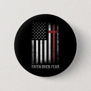 Bóton Redondo 5.08cm Cristão Usa Bandeira Americana Cristo Fé Sobre F