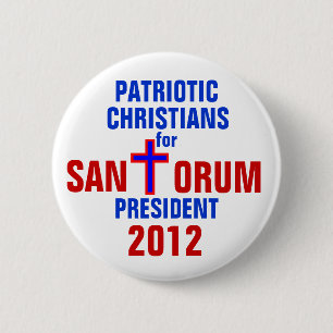 BÓTON REDONDO 5.08CM CRISTÃOS PATRIÓTICOS DO BOTÃO DO RICK SANTORUM