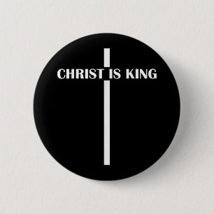Bóton Redondo 5.08cm Cristo É Cristo Da Igreja Do Rei Cristão Faith É K