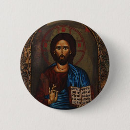 Bóton Redondo 5.08cm CRISTO grego do ÍCONE