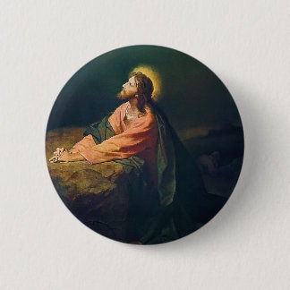 Bóton Redondo 5.08cm Cristo no Jardim do Getsêmani Pintura