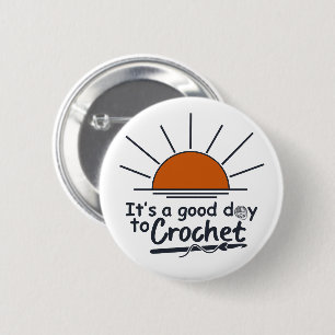 Bóton Redondo 5.08cm crochê engraçado