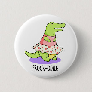 Bóton Redondo 5.08cm Crocodilo de Frock-odilo
