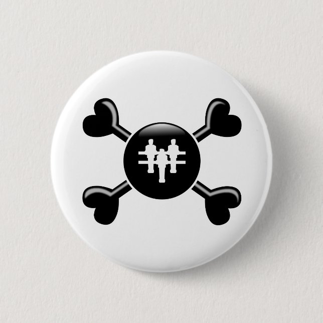 Bóton Redondo 5.08cm Crossbones Foosball (Frente)