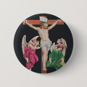 Bóton Redondo 5.08cm Crucificação Medieval de Jesus Cristo