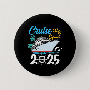 Bóton Redondo 5.08cm Cruise Squad 2025 Férias de Cruzeiro Familiar Comb