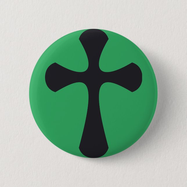Bóton Redondo 5.08cm Cruz azul cristã (Frente)