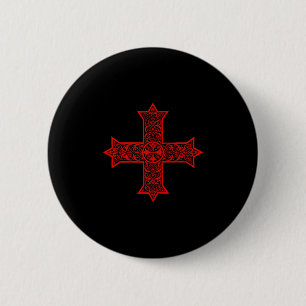 Bóton Redondo 5.08cm Cruz Copta Igreja Ortodoxa Copta Cristo Oriental
