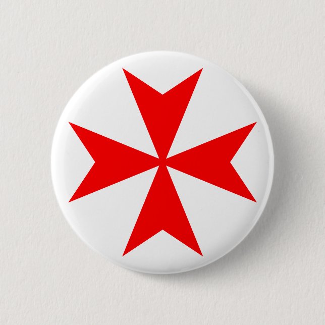 Bóton Redondo 5.08cm Cruz de Malta (Frente)