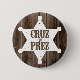 Bóton Redondo 5.08cm Cruz para a estrela de Prez - Ted Cruz para o