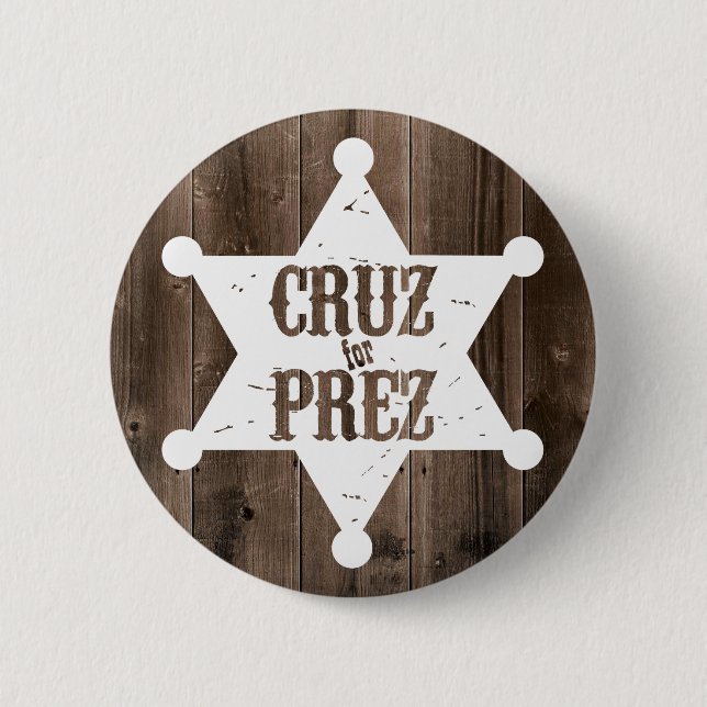 Bóton Redondo 5.08cm Cruz para a estrela de Prez - Ted Cruz para o (Frente)