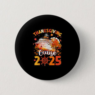 Bóton Redondo 5.08cm Cruzeiro de Ação de Graças 2025 Peru Funny Pumpkin