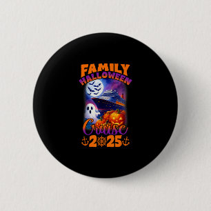 Bóton Redondo 5.08cm Cruzeiro de Halloween em Família 2025 Diversão par