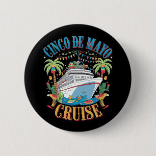 Bóton Redondo 5.08cm Cruzeiro do Cinco De Mayo México Navio Mexicano Fe