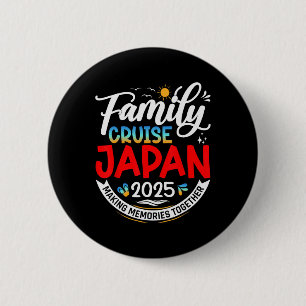 Bóton Redondo 5.08cm Cruzeiro Familiar Japão 2025 Férias Familiares Com