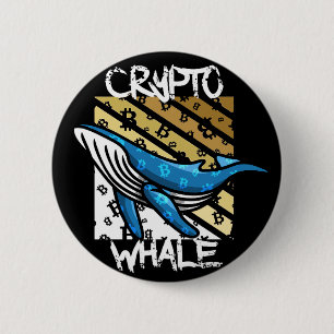 Bóton Redondo 5.08cm Crypto Btc Whale - Moeda cripto