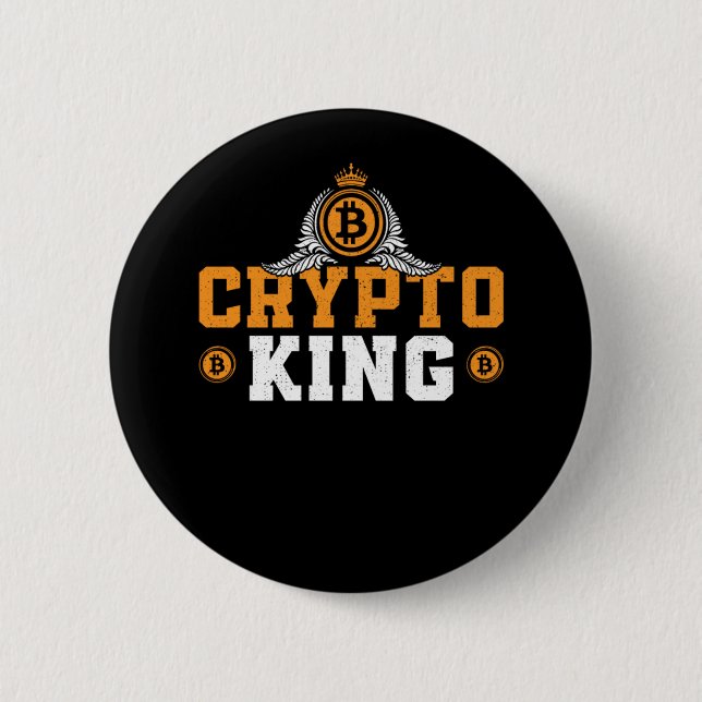Bóton Redondo 5.08cm Crypto Crypto King (Frente)