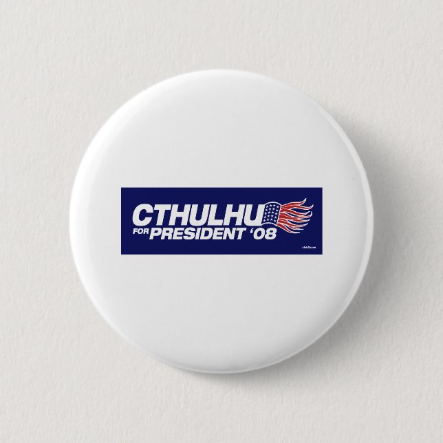 Bóton Redondo 5.08cm Cthulhu para Presidente Button (Frente)