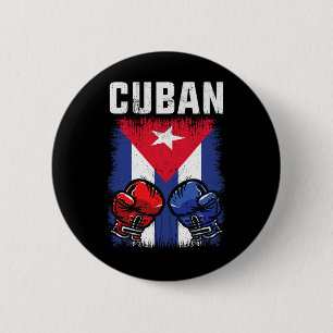 Bóton Redondo 5.08cm Cuba Boxando Camisa Com Luvas E Bandeira Cubana Cu