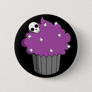Bóton Redondo 5.08cm Cupcake assustador