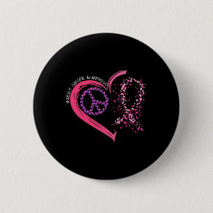 Bóton Redondo 5.08cm Cura do Amor Cordial Fita Rosa Conscientização Cân