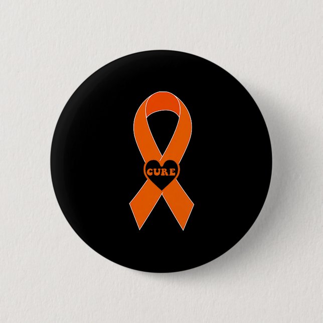 Bóton Redondo 5.08cm Cure Fita Laranja Esclerose Múltipla Conscientizaç (Frente)