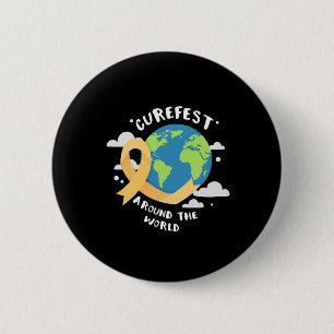 Bóton Redondo 5.08cm CureFest em torno do suporte mundial ao Cancer de