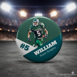 Bóton Redondo 5.08cm Custom photo sports button / pin football