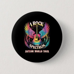 Bóton Redondo 5.08cm Cute Autism World Tour I Rock The Spectrum Profess