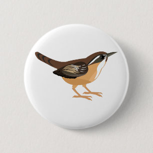 Bóton Redondo 5.08cm Cute Carolina Wren