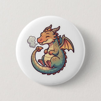 Bóton Redondo 5.08cm Cute Dragon Zodiac