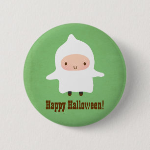 Bóton Redondo 5.08cm Cute Little Ghost Boy Costume Halloween Button