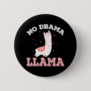 Bóton Redondo 5.08cm Cute No Drama Llama