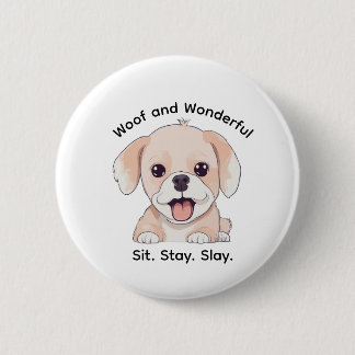 Bóton Redondo 5.08cm Cute Puppy Lovers Stylish Dog Mom Button