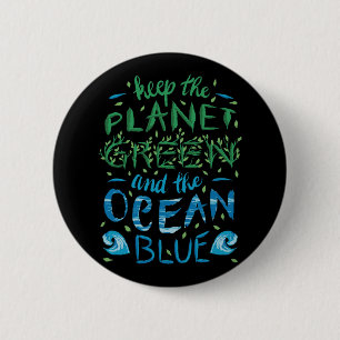 Bóton Redondo 5.08cm Cute Salve O Planeta Ecologia Ecológica Eco Blue O