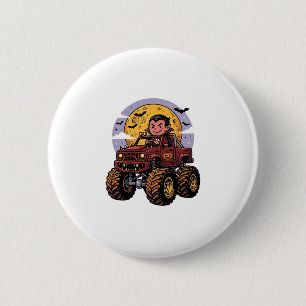 Bóton Redondo 5.08cm Cute Vampire Monster Truck Halloween Camisa Design