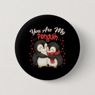 Bóton Redondo 5.08cm Cute You Are My Penguin Couple Funny Valentines Da