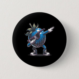 Bóton Redondo 5.08cm Dab Blueberry Dancing Dabbing Fruta Blueberry