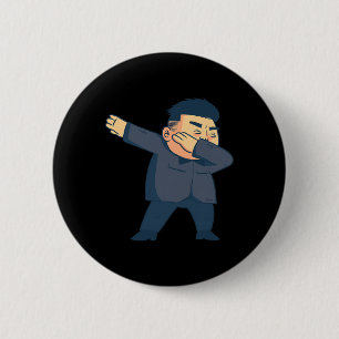 Bóton Redondo 5.08cm Dab Kim Jong Un Engraçado Dabbing Meme Coreia do N