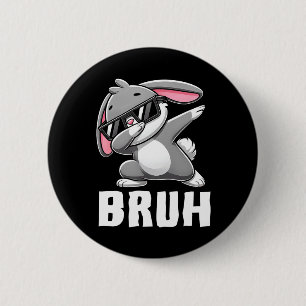 Bóton Redondo 5.08cm Dabbing Bunny Bruh Memória Day Dab Bunny Teens