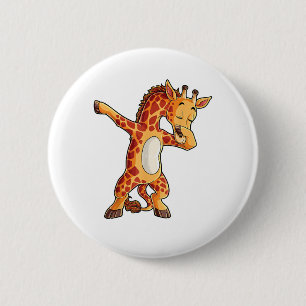 Bóton Redondo 5.08cm Dabbing Giraffe T shirt Girafas Funny Dab Dance T