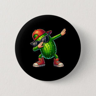 Bóton Redondo 5.08cm Dabbing Pickle Dancing Pepino Picker Engraçado
